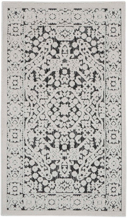 Key Largo Dark Grey KLG04 Polypropylene & Polyester Persian Area Rug - 8 Ft Runner