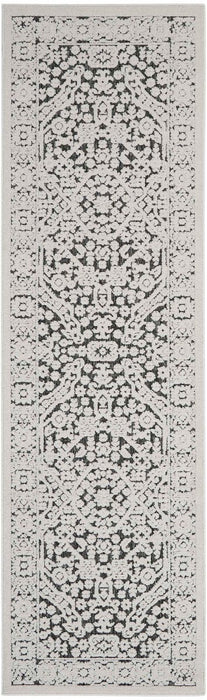 Key Largo Dark Grey KLG04 Polypropylene & Polyester Persian Area Rug - 8 Ft Runner