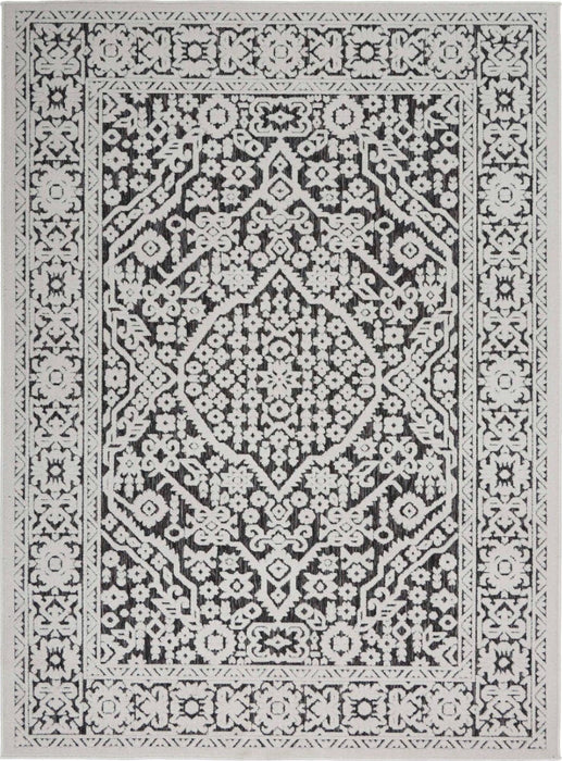 Key Largo Dark Grey KLG04 Polypropylene & Polyester Persian Area Rug - 8 Ft Runner