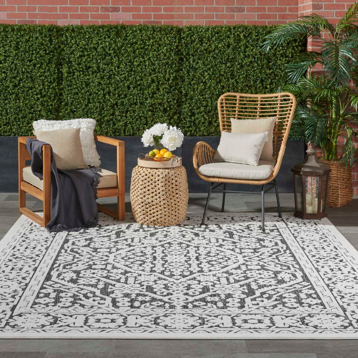 Key Largo Dark Grey KLG04 Polypropylene & Polyester Persian Area Rug - 8 Ft Runner