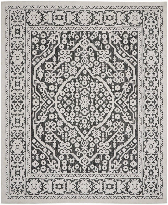 Key Largo Dark Grey KLG04 Polypropylene & Polyester Persian Area Rug - 8 Ft Runner