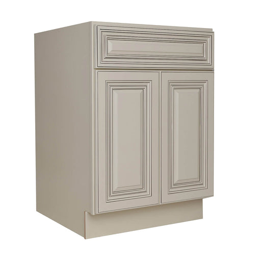 Antique White Wood Sink Base Cabinet 1