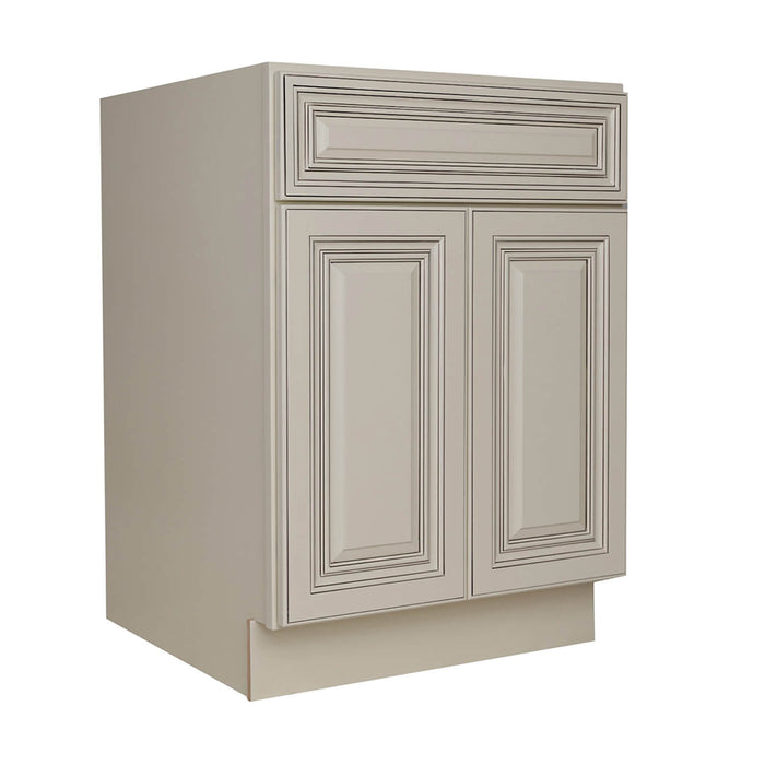 Antique White Wood Sink Base Cabinet 1