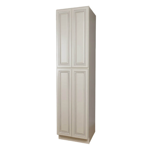 Antique White Wood Pantry Cabinet 1