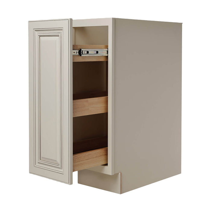 Antique White Wood Pull Out Base Cabinet 1