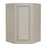 Antique White Wood Diagonal Corner Wall Cabinet 1