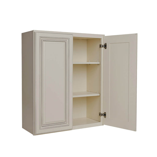 Antique White Wood Wall Cabinet 1