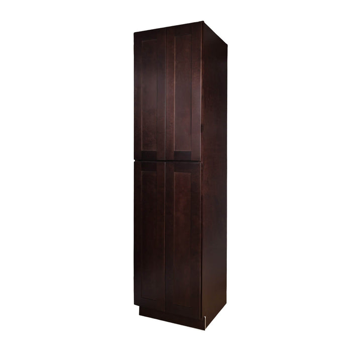 Beech Espresso Wood Pantry Cabinet 1
