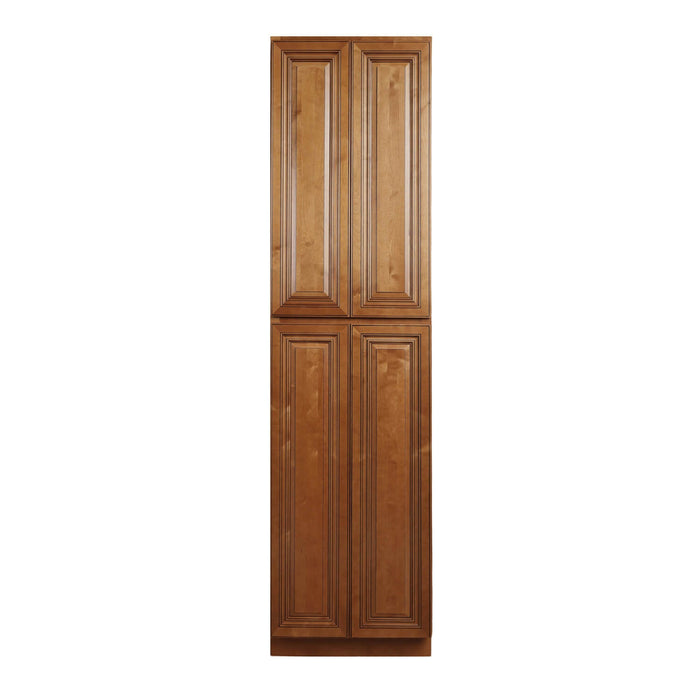 Coffee Glaze Wood Pantry Cabinet 1