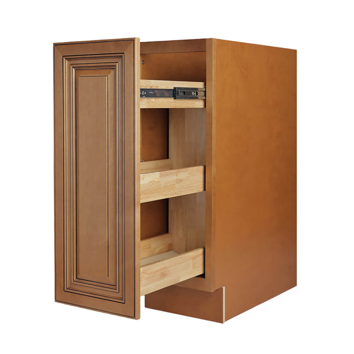 Coffee Glaze Wood Pull Out Base Cabinet 1