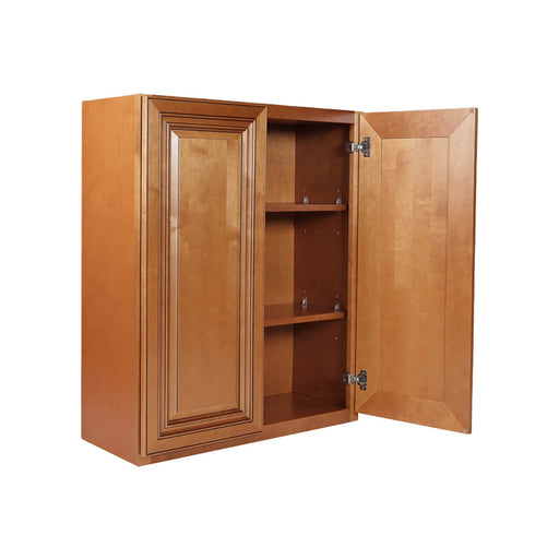 Coffee Glaze Wood Wall Cabinet 1