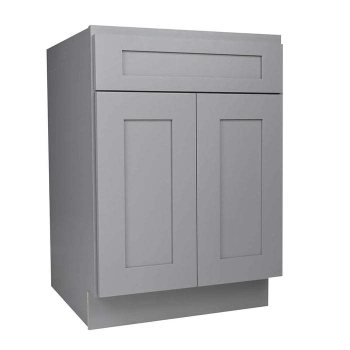 Gray Shaker Wood Sink Base Cabinet 1