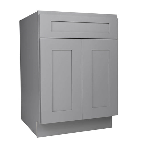 Gray Shaker Wood Sink Base Cabinet 1