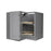 Gray Shaker Wood Corner Lazy Susan Base Cabinet 1