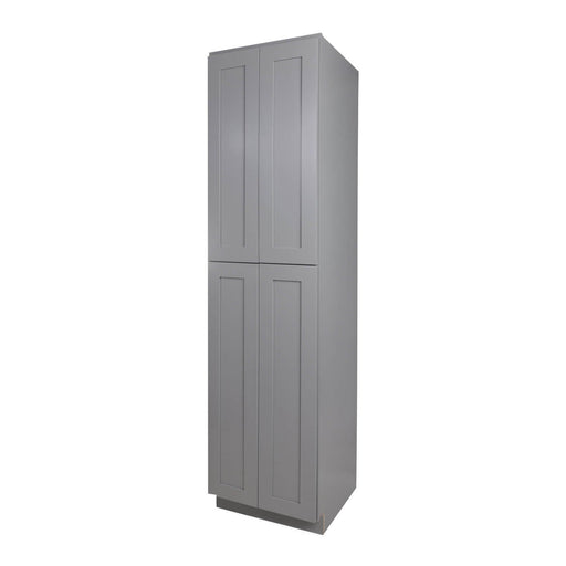 Gray Shaker Wood Pantry Cabinet 1