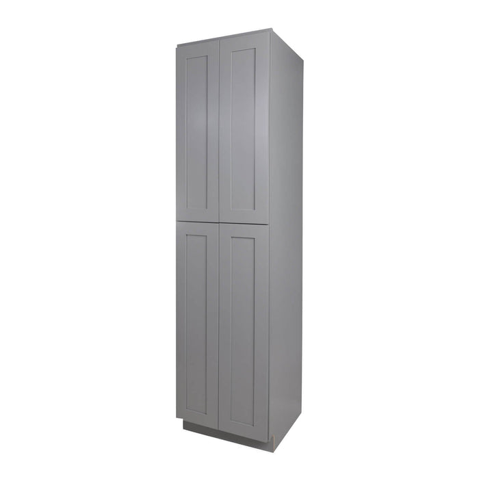 Gray Shaker Wood Pantry Cabinet 1
