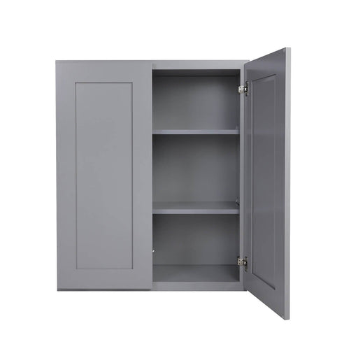 Gray Shaker Wood Wall Cabinet 1