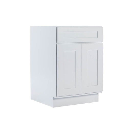 Shaker White Wood Sink Base Cabinet 1