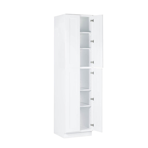 Shaker White Wood Pantry Cabinet 1