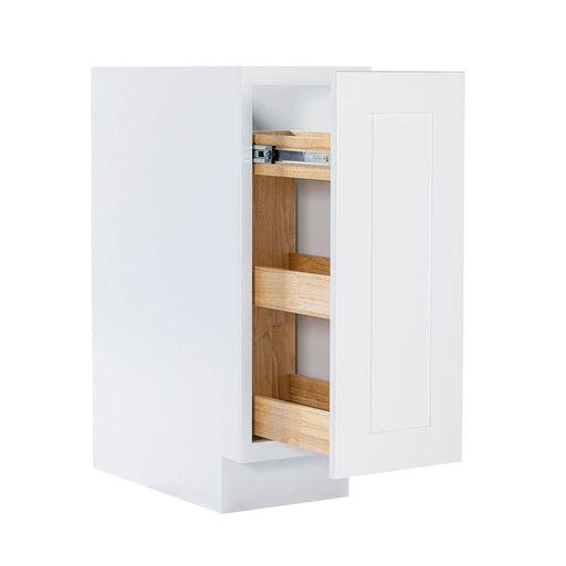 Shaker White Wood Pull Out Base Cabinet 1