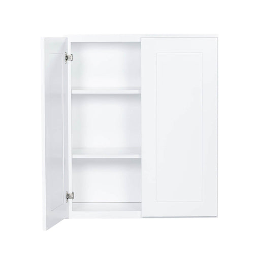 Shaker White Wood Wall Cabinet 1