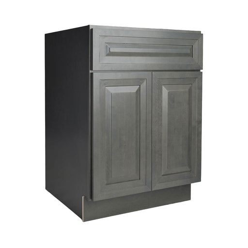 Ash Gray Wood Sink Base Cabinet 1