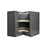 Ash Gray Wood Corner Lazy Susan Base Cabinet 1