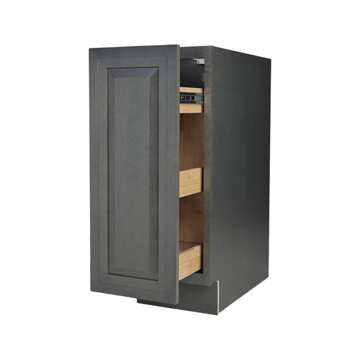 Ash Gray Wood Pull Out Base Cabinet 1