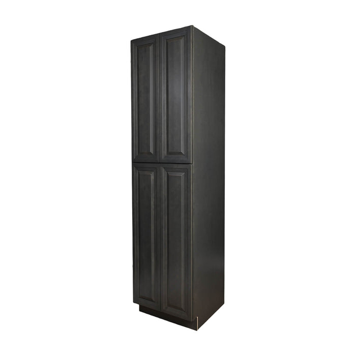 Ash Gray Wood Pantry Cabinet 1