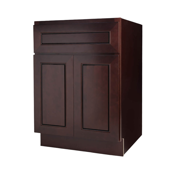 Chocolate Mahogany Wood Sink Base Cabinet 1