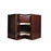 Chocolate Mahogany Wood Corner Lazy Susan Base Cabinet 1