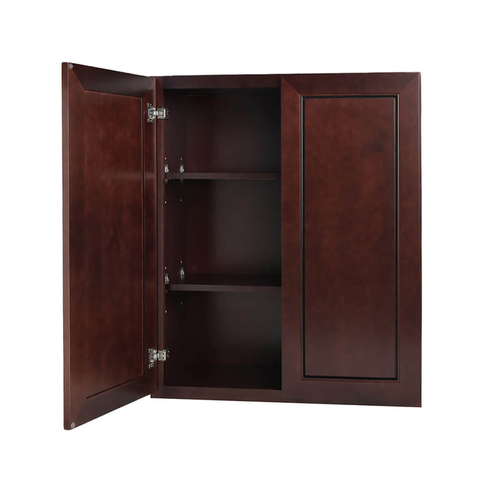 Chocolate Mahogany Wood Wall Cabinet 1