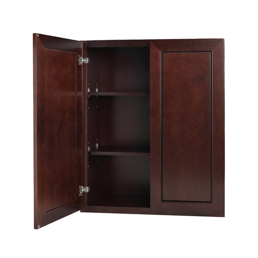 Chocolate Mahogany Wood Wall Cabinet 1