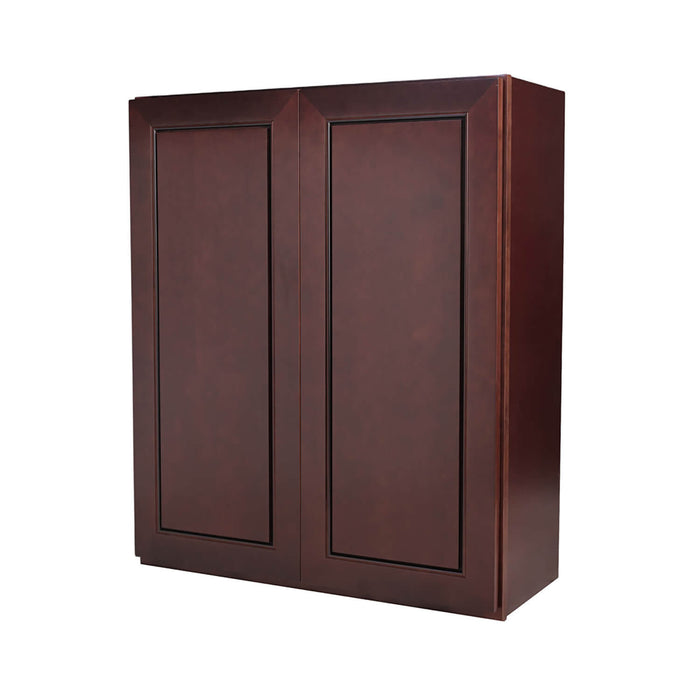 Chocolate Mahogany Wood Wall Cabinet 1