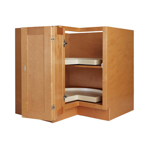 Sunset Birch Wood Corner Lazy Susan Base Cabinet 1