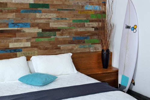 Rimba Wood Natural Painted Tile Distressed 3