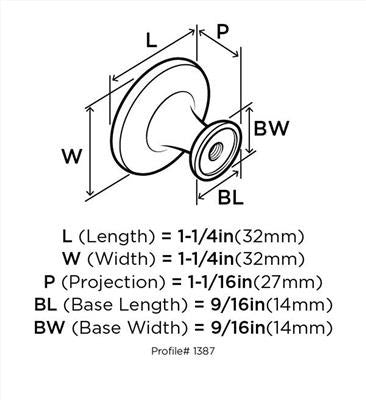 Everyday Heritage Zinc Satin Nickel Cabinet Knob 2