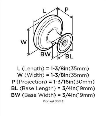 Crawford Zinc Satin Nickel Cabinet Knob 3