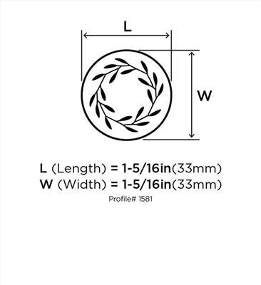 Nature's Splendor Zinc Satin Nickel Cabinet Knob 3