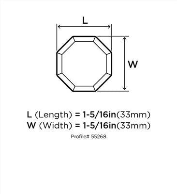 Traditional Classics Zinc & Tempered Glass Clear / Polished Nickel Cabinet Knob 2