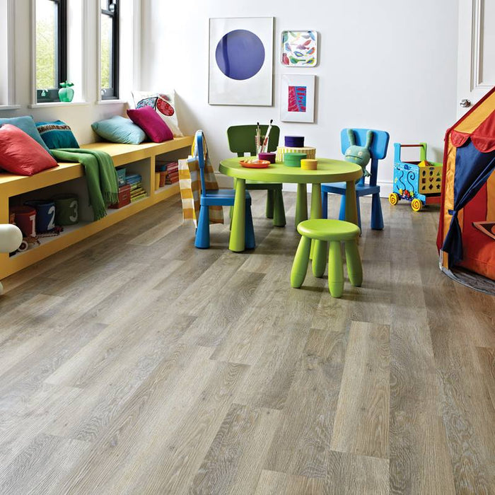 Vinyl Lime Washed Oak Vinyl Tile Textured 3