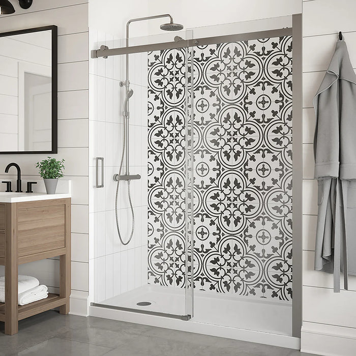Lagoon Glass & Aluminum Brushed Nickel Shower Door Brushed Nickel 3