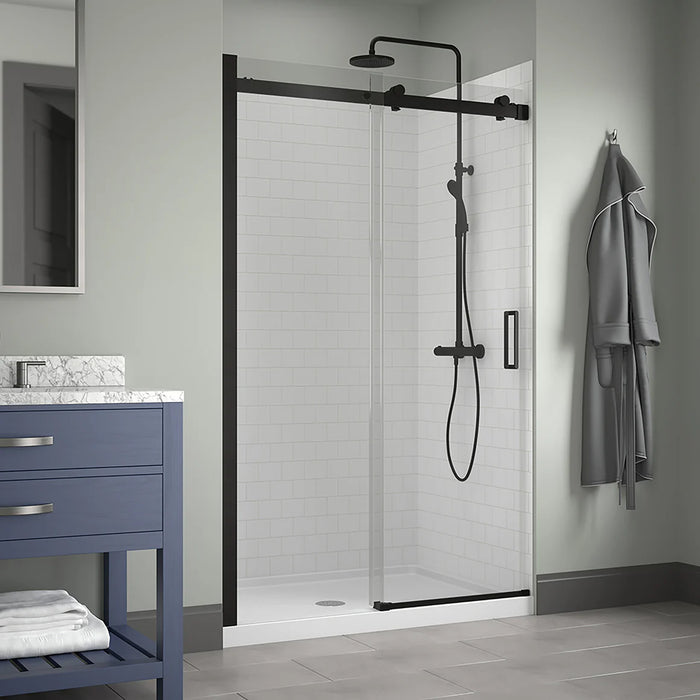 Lagoon Glass & Aluminum Matte Black Shower Door Matte Black 5