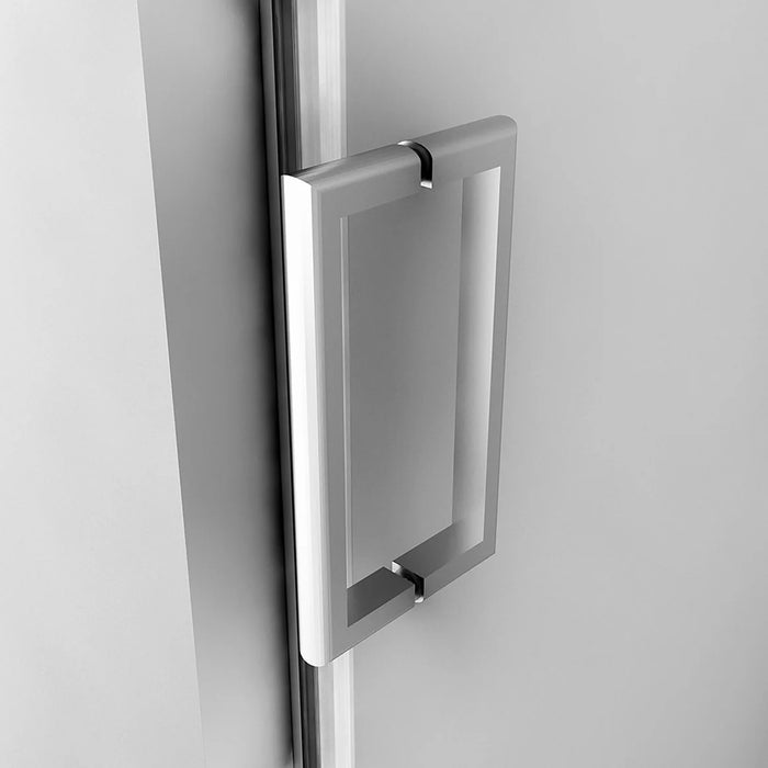 Lagoon Glass & Aluminum Silver Shower Door Silver 2