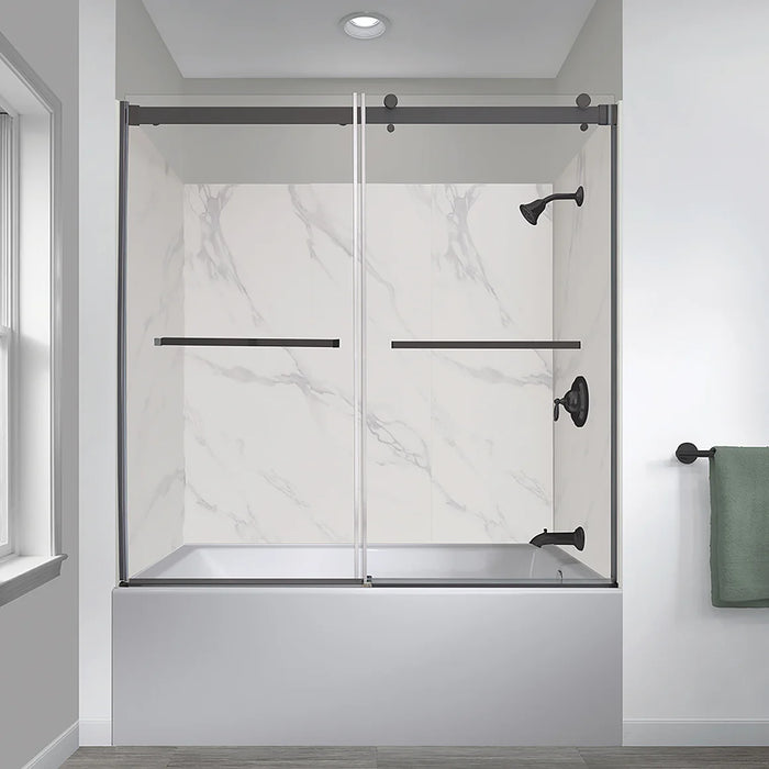 Lagoon Glass & Aluminum Gun Metal Grey Shower Door Gun Metal Grey 4