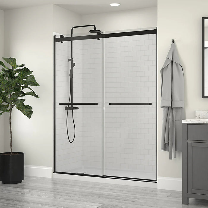Lagoon Glass & Aluminum Matte Black Shower Door Matte Black 4