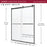 Lagoon Glass & Aluminum Matte Black Shower Door Matte Black 2