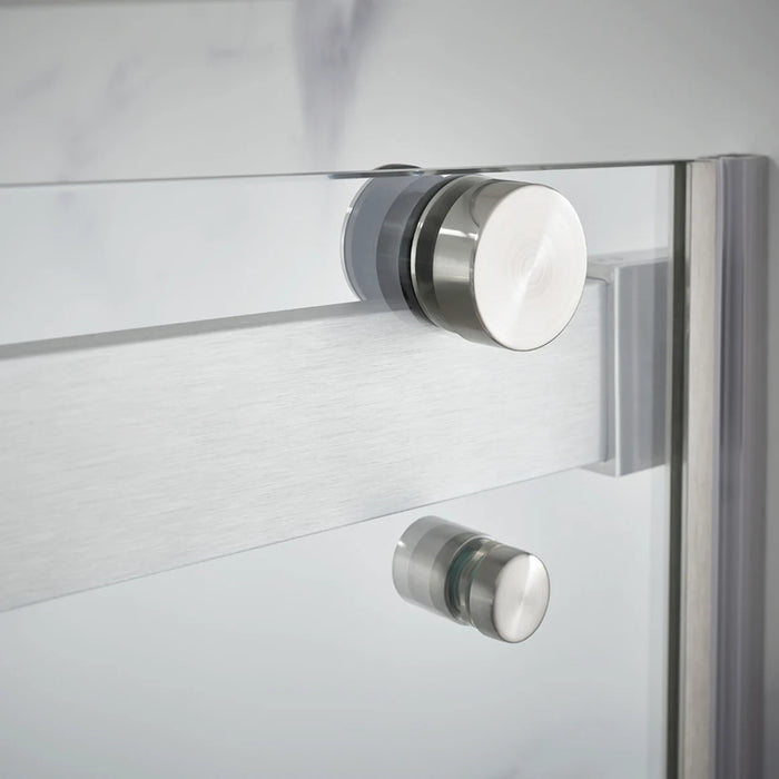 Lagoon Glass & Aluminum Brushed Nickel Shower Door Brushed Nickel 4