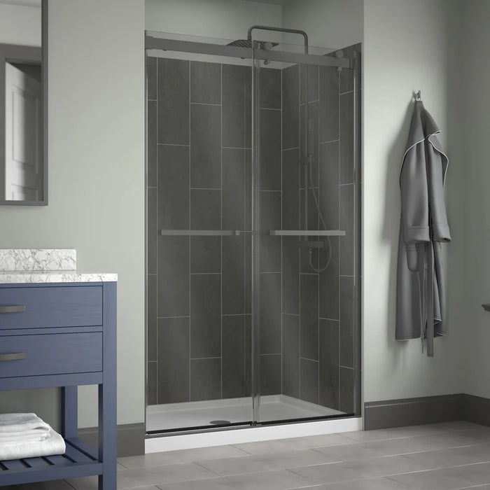 Lagoon Glass & Aluminum Gun Metal Grey Shower Door Gun Metal Grey 7
