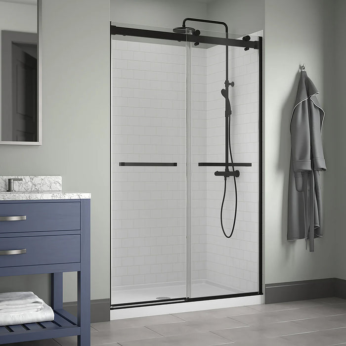 Lagoon Glass & Aluminum Matte Black Shower Door Matte Black 7